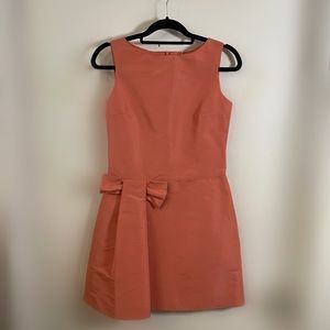 Valentino Pink Coral Bow Sleeveless Mini Dress Size 2